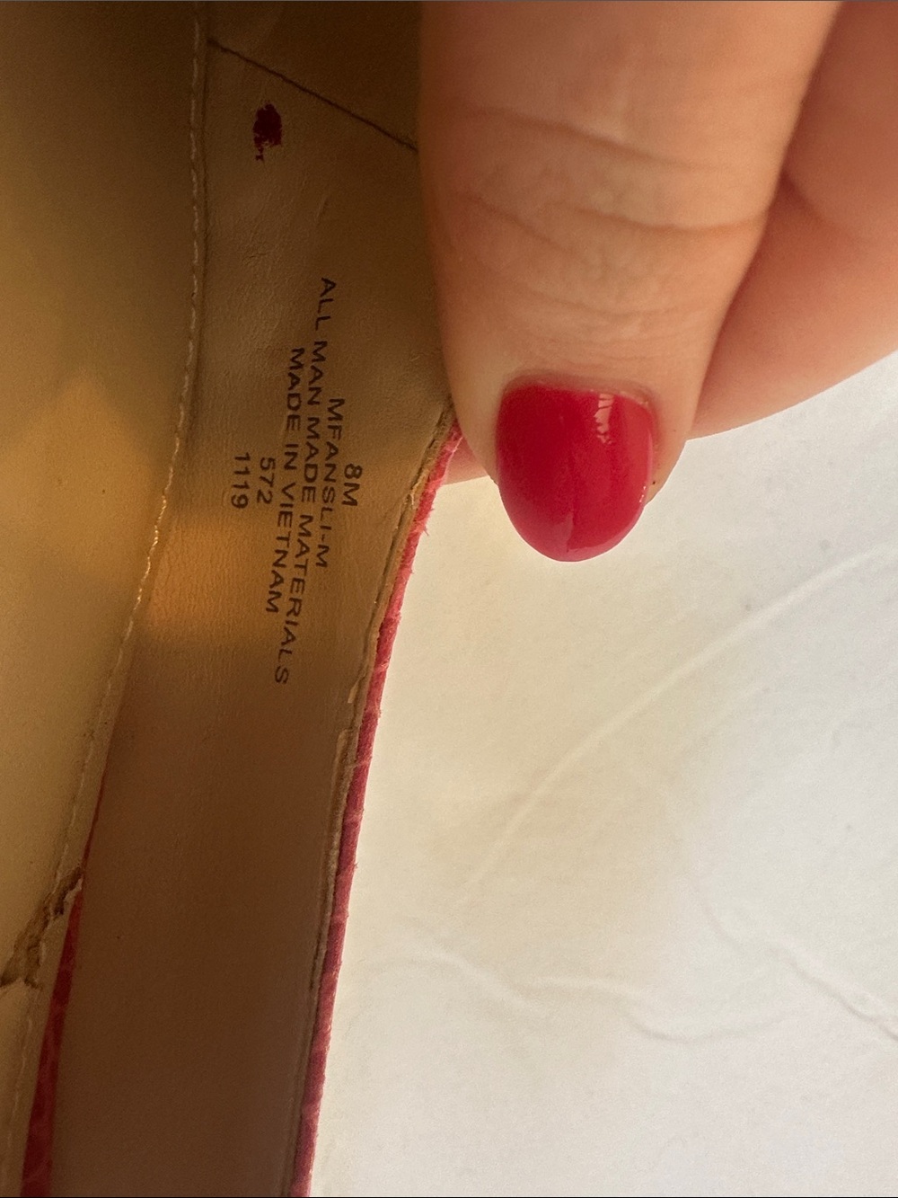 Marc Fisher Pink Pointed Slingback Flats with Textured Finish - Picture 4 of 11
